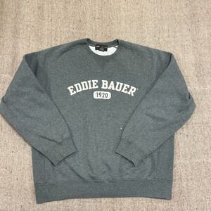 vintage Eddie Bauer sweatshirt mens large grey 2000s y2k long sleeves